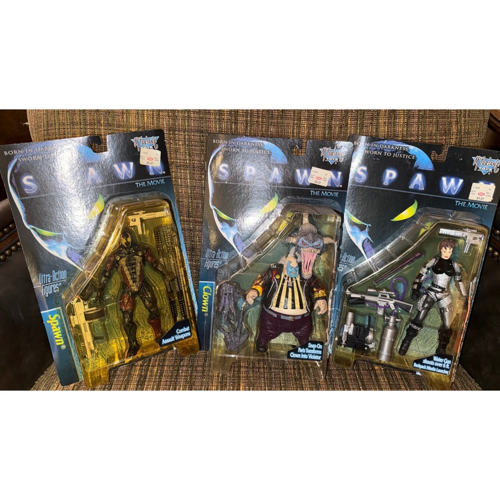Spawn The Movie McFarlane Toys Action Figure Lot Spawn Clown Jessica Priest NEW